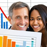 **

"A diverse portfolio, showcasing stocks, bonds, and real estate, with a graph representing steady growth and a happy family in the background. Concept: Financial security through diversified investments."

**