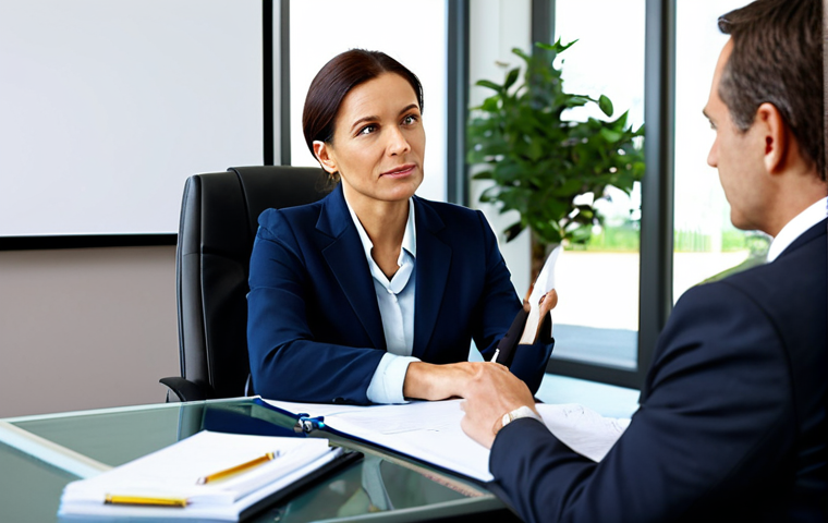 펀드투자상담사 고객 상담 성공 비결 - Empathetic Listening**

A professional financial advisor in a modern office setting, fully clothed i...