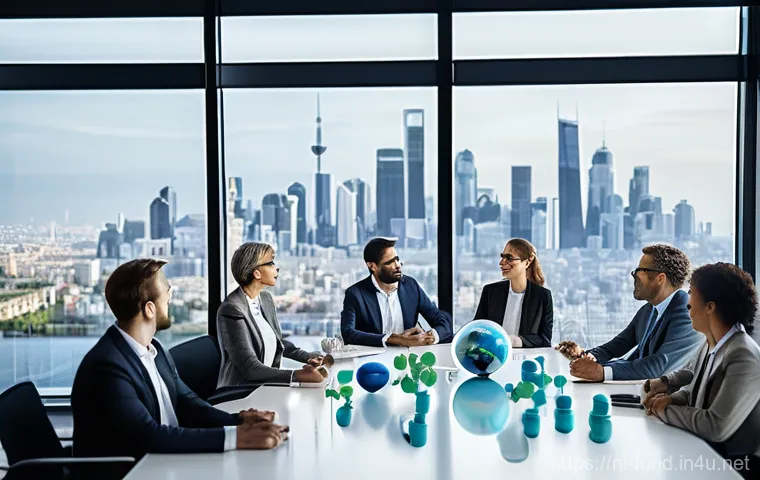 펀드투자상담사 관련 금융 상품 사례 - **Sustainable Investment & Impact:**
"A diverse group of adults, professionally dressed in busin...