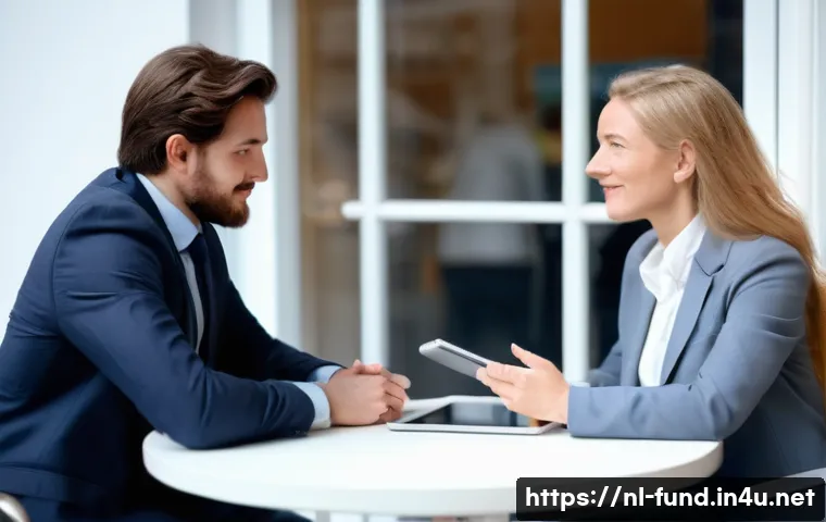 펀드투자상담사와 연관된 직무 사례 - **Prompt 1: The Trustworthy Navigator**
"A professional female financial advisor, in her late 30...