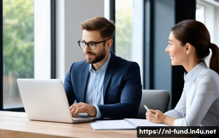 펀드투자상담사와 금융 시장 분석 기법 - **Prompt: "A professional female financial advisor, in her early 40s, with a warm and empathetic exp...