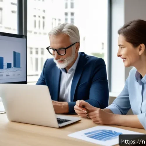 Home 31 펀드투자상담사와 고객 맞춤형 서비스 제공 - A professional Dutch financial advisor in a modern office setting, engaging attentively with a middl...